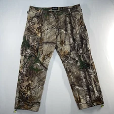 Real Tree Xtra Camo Hunting Pants 2XL 44-46 Drawstring Cuff 6 Pocket Outdoors