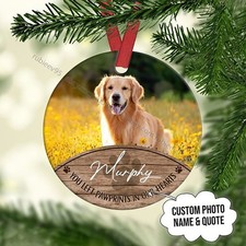 Your Left Pawprints In Our Heats Personalized Ornament For Dog Lover Beautifu...