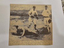 Cass Michaels Frank Crosetti George Snuffy Stirnweiss Game 1945 Baseball Picture
