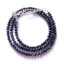 AAA Quality Black Diamond Round Beads 3mm Faceted Black Diamond Beads Necklace