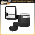 Chrome Power Mirrors Fit For 19-22 Chevy silverado/GMC Serria 2500 3500 LH&RH