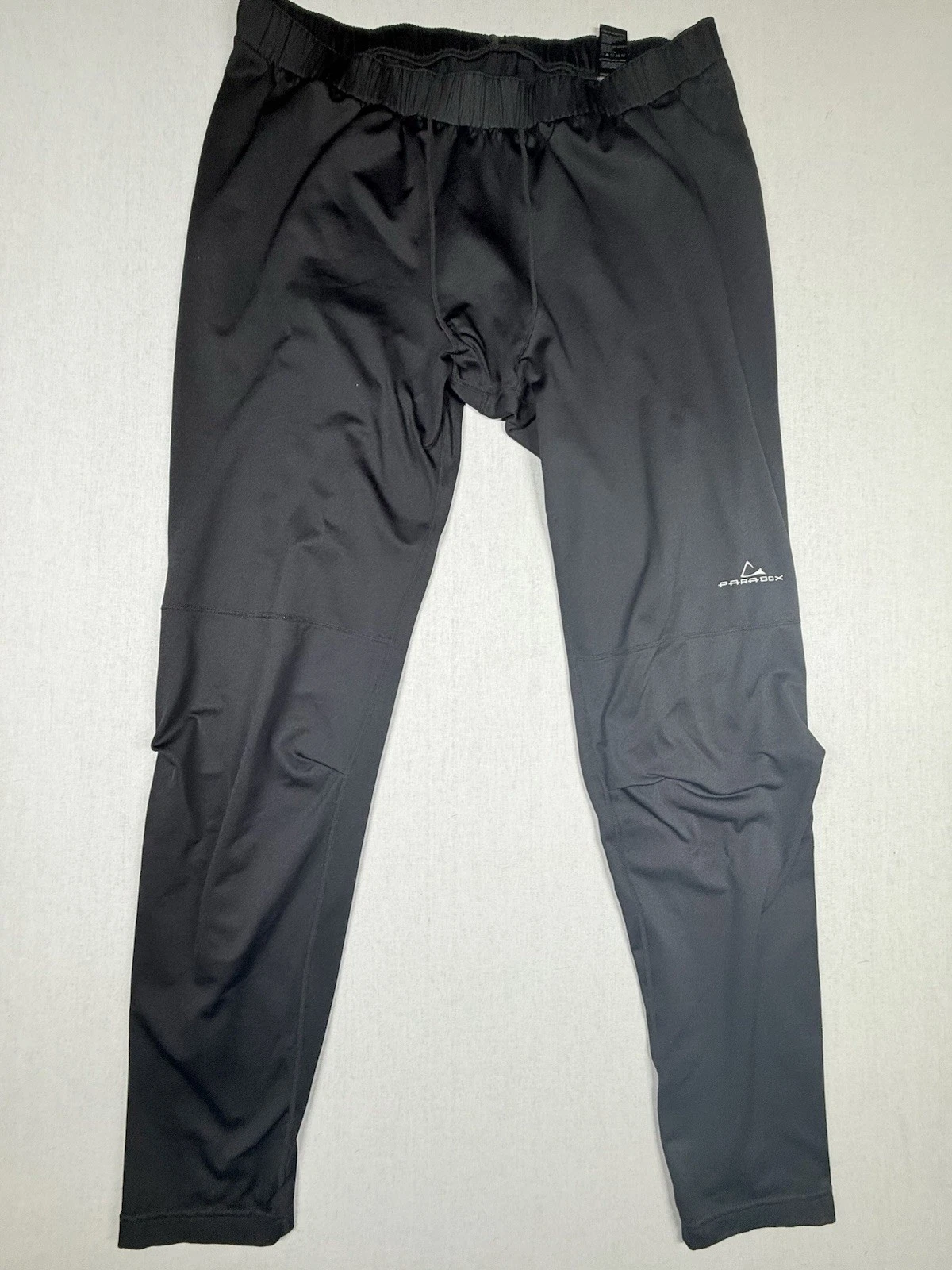 Paradox Baselayer Legging Pants Men Sz L 32x29 Black Polyester Spandex Stretch