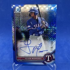 Yeison Morrobel 2022 1st Bowman Chrome AUTO Blue Mojo Refr /150 RC Color Match