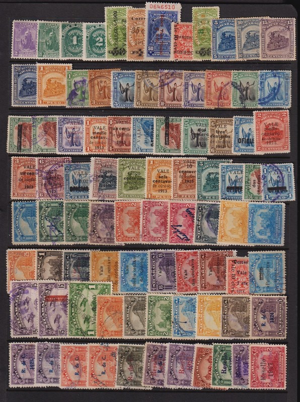 Nicaragua - 86 Old stamps - see scan