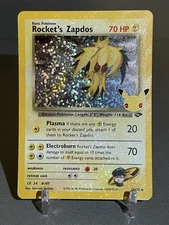 Holo Bleed Error - Rocket's Zapdos Ultra Rare 015/132 Celebrations NM Pokemon