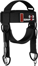 Neck Harness for Strength Training Heavy Duty Adjustable Head Strap with Chain