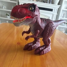 ZURU Robo Alive Red T-Rex Robotic Dinosaur Sound Walking Roaring Light Up Works 