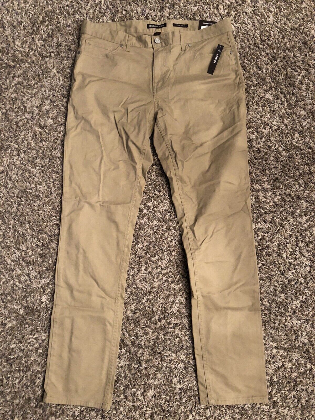 Michael Kors Men&#039;s Parker Slim-Fit Pants 36/34 Khaki NWT eBay