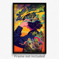 Thai Movie Poster - Fluid Claim (Thailand Psychedelic Art Retro Film Print)