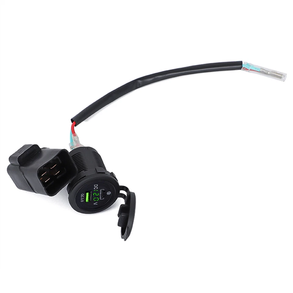 Cargador USB para Kawasaki Versys650 1000 VersysX300 Ninja400 650 TIPO-C QC3.0 EE. UU. Foto 4 de 4
