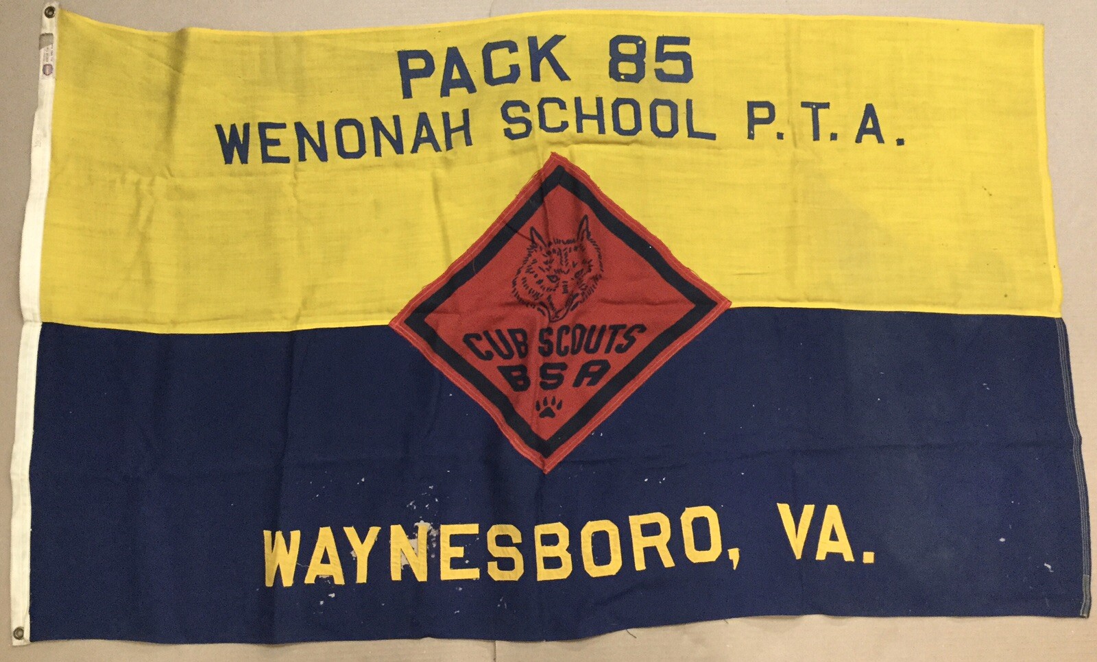 Boy Scout Large Cotton Flag Pack 85 Wenonah School PTA Waynesboro, VA