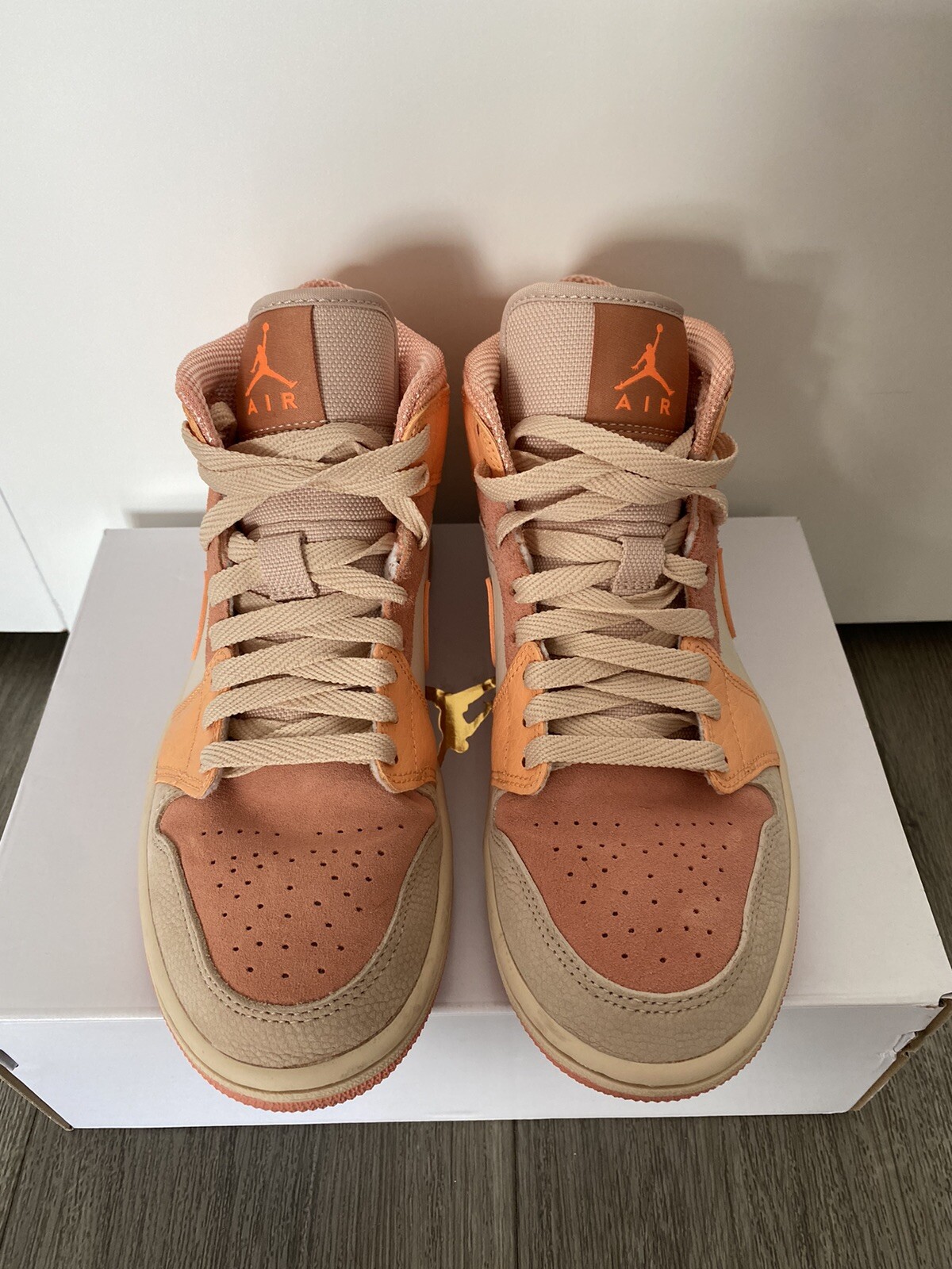Air Jordan 1 Mid Apricot Orange Size UK4.5 RRP£195 Worn Once image 8