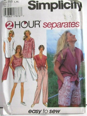 Simplicity New Look Pattern 9518 Sizes L - XL Easy Misses Tops Pants Shorts UC
