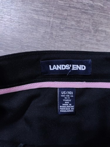 Lands End Skirt Girls Size 10 Black School Uniform A-Line Bottom Kids - Picture 2 of 6