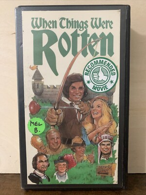 RARE COMEDY VHS -  WHEN THINGS WERE ROTTEN  (MEL BEOOKS - 1986) RARE HTF