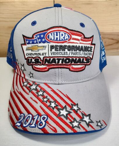 2018 NHRA US Nationals 64th Annual Hook and Loop Hat Limited Ed #757 of 864 New - Afbeelding 1 van 5