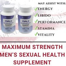 2 Pk MicroBio Max Strength Male Enhancement Gummies for Libido Vitality; 60 Days
