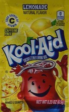 Kool Aid Lemonade Unsweetened Soft Drink Mix 0.23 OZ pack of 48 
