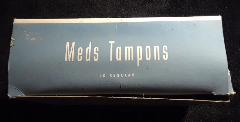 1940's Meds Regular Tampons Box Of 40  - Rare Early Vintage Feminine Hygiene! - Image 3 of 4