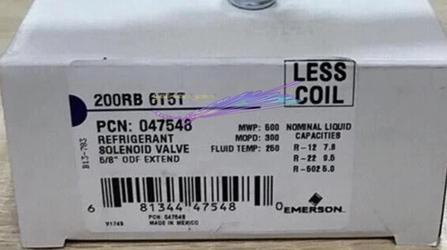 1PCS NEW EMERSON Solenoid Valve 200RB 6T5T 200RB6T5T（Welding5/8)