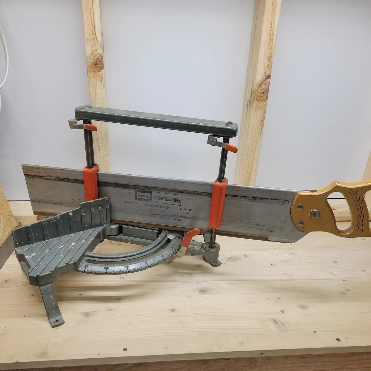 Vintage Craftsman 26 inch Hand Miter Saw with Miter Box Made in USA America