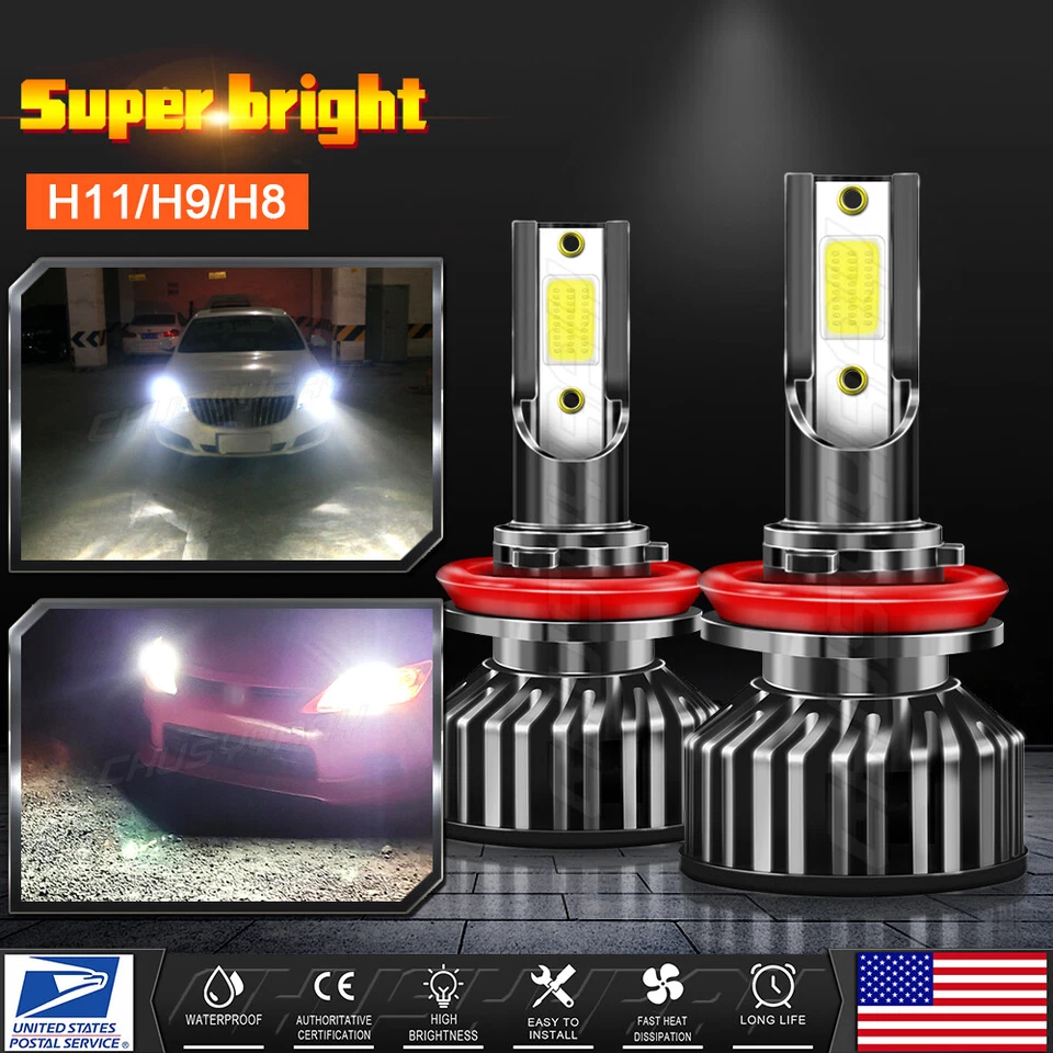Kit de faros LED H11 blanco súper brillante PARA CHEVROLET MALIBU 2004-2015 luz baja Foto 2 de 4