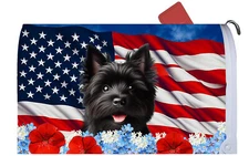 Cairn Terrier Patriotic Mail Box Cover