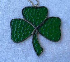Stained glass Shamrock suncatcher, Irish gift, St Patrick's day