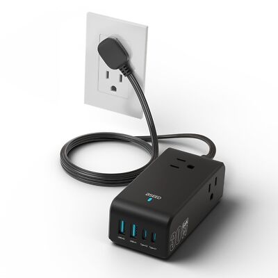 BSEED Power Strip, 30W 7-in-1 Power Strip with USB C Ports, 5FT Fla... Fast Ship