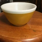 Light Orange and White Pyrex Bowl