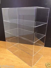 DS-Acrylic Countertop Display Case 16" x 8" x 19" Showcase Cabinet Shelves  