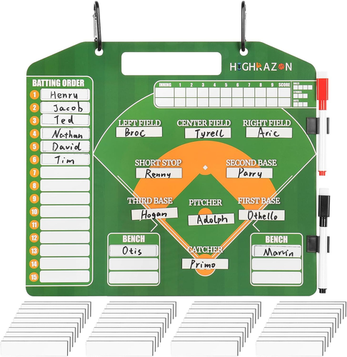 Magnetic Baseball Coach Clipboard, Dry Erase Coach Lineup Board, Premium Tactica - Picture 7 of 12