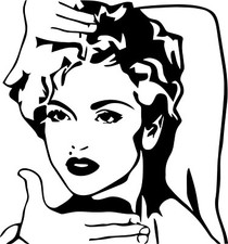 Madonna vinyl decal sticker like a prayer virgin true blue CD 80's retro