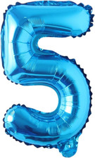 16" Inch Single Blue Alphabet Letter Number Balloons Aluminum Hanging Foil Film