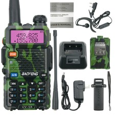 US 2025 Baofeng UV-5R Two way Radio 5W VHF UHF FM Transceiver Ham Walkie Talkie