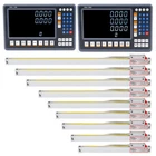 TOAUTO 8" LED Screen Digital Readout DRO 1um Linear Glass Scales High Precision