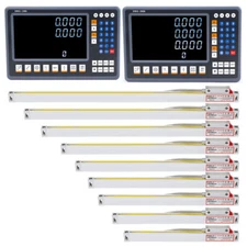 TOAUTO 8" LED Screen Digital Readout DRO 1um Linear Glass Scales High Precision