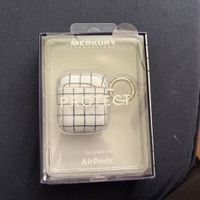Mercury Innovations Protect AirPods Case With hook White/blue Print New