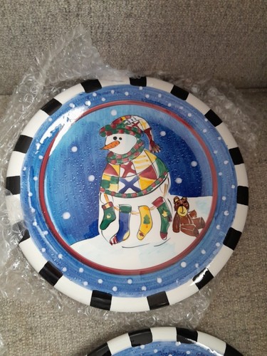 Winter By Leslie Beck 4 Dessert Plates 9" - Picture 3 of 11