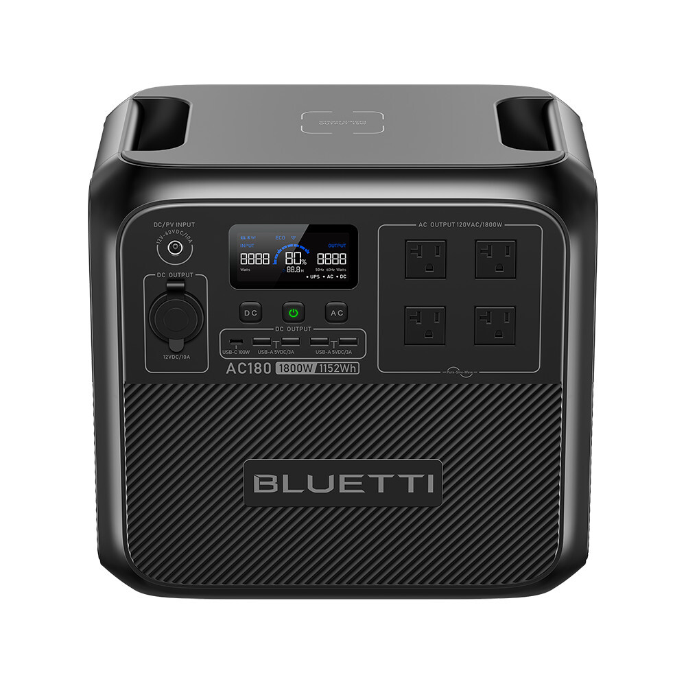 BLUETTI AC180/AC180P 1800W 1152Wh/1440Wh Portable Power Station