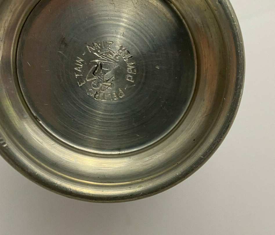 Vintage Peltro 95 Pewter Italy Etain Zinn Ornate Floral Pitcher Vase