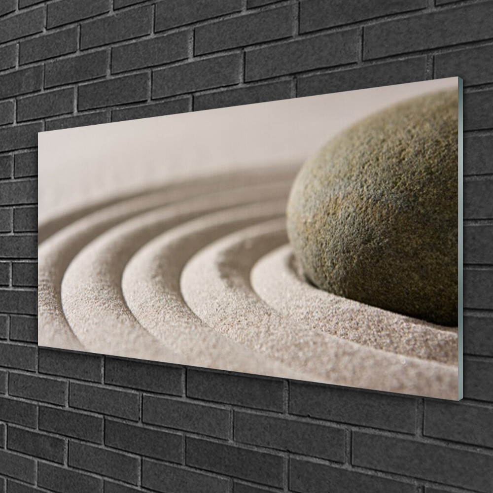 Tableau sur verre 100x50 cm Art Sable et Pierre pour décoration murale