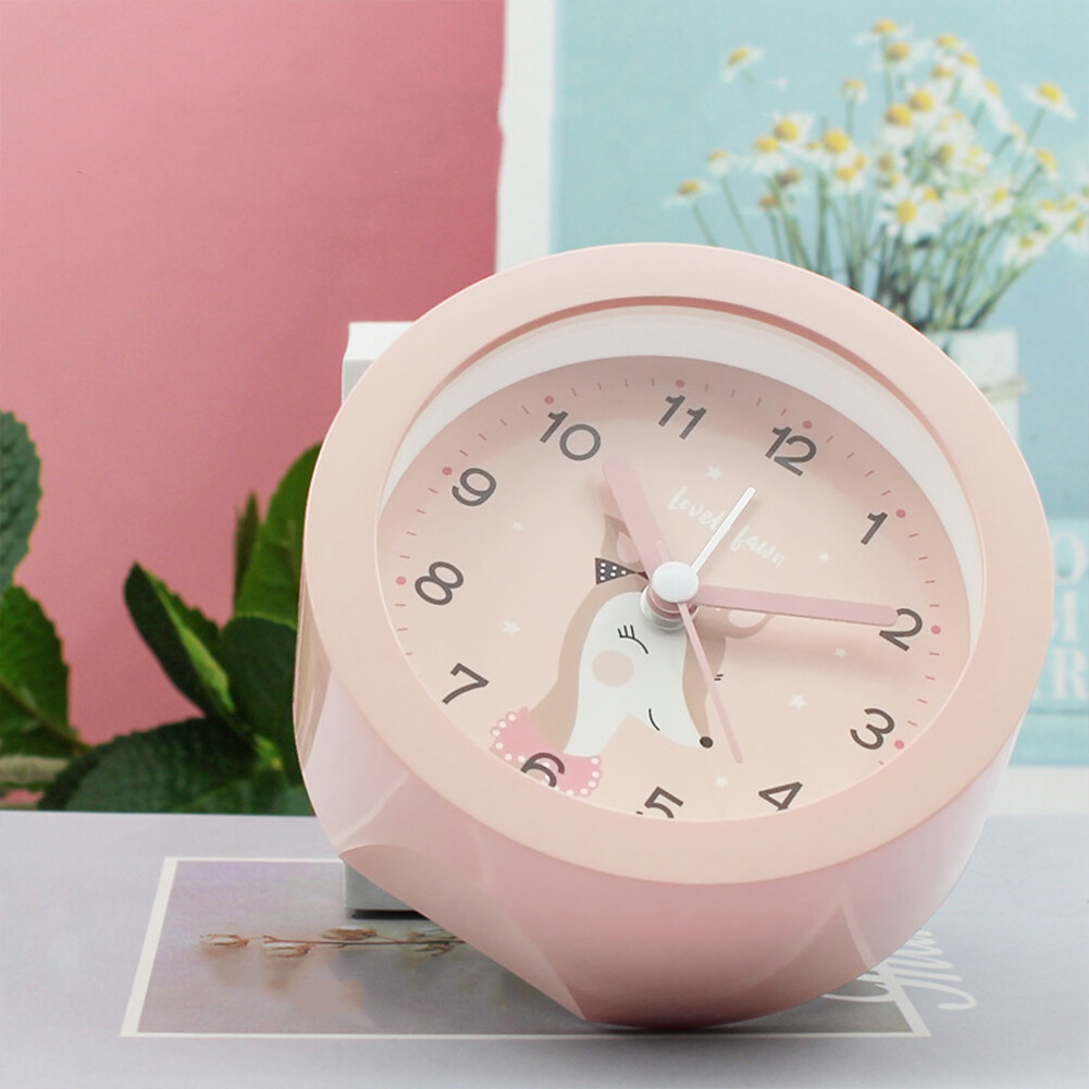 Cute cartoon silent alarm clocks portable animal alarm clock with warm