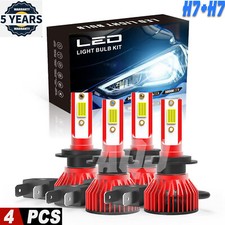 For Mercedes-Benz C250 C300 C350 - 4pc Combo Headlight High Low Beam LED Bulbs 