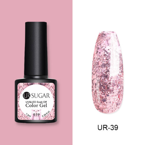 UR SUGAR 172 Colors UV Gel Polish Glitter Purple Top Base Gel Gel Varnish 7.5ml - Picture 41 of 119