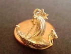 BEAUTIFUL 9CT GOLD ' VIKING SHIP '  CHARM CHARMS