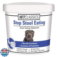 Vet Classics Stop Stool Eating Pet Health Supplement for Dogs – Dog Breath Fr