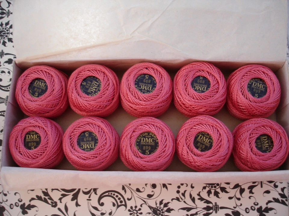 DMC Algodón Perla Talla 5 - Rosa Rosa --10 Bolas en Caja Original - Arte 116 - París Foto 3 de 4