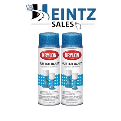 KRYLON 3814 -- Glitter Blast Sapphire Shimmer 5.75 oz 2 Pack