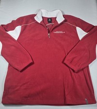 NFL Reebok Arizona Cardinals Fleece Jacket 1/4 Zip Long Sleeve Size XL Red